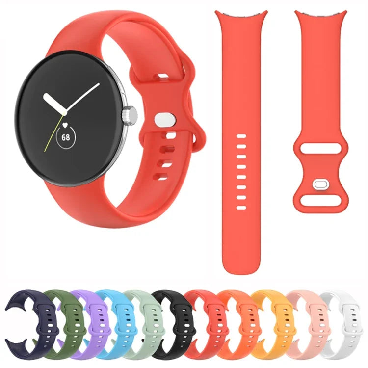 Dây đồng hồ silicone màu đơn cho Google Pixel Watch 4 / 3 / 2 / 1 41mm, Nam, Nữ