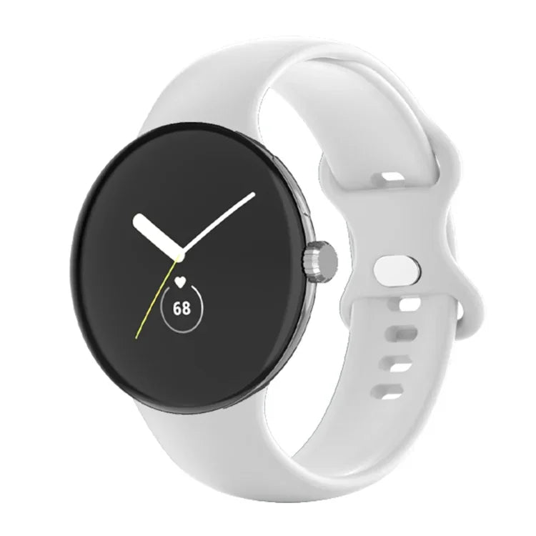 Dây đồng hồ silicone màu đơn cho Google Pixel Watch 4 / 3 / 2 / 1 41mm, Nam, Nữ