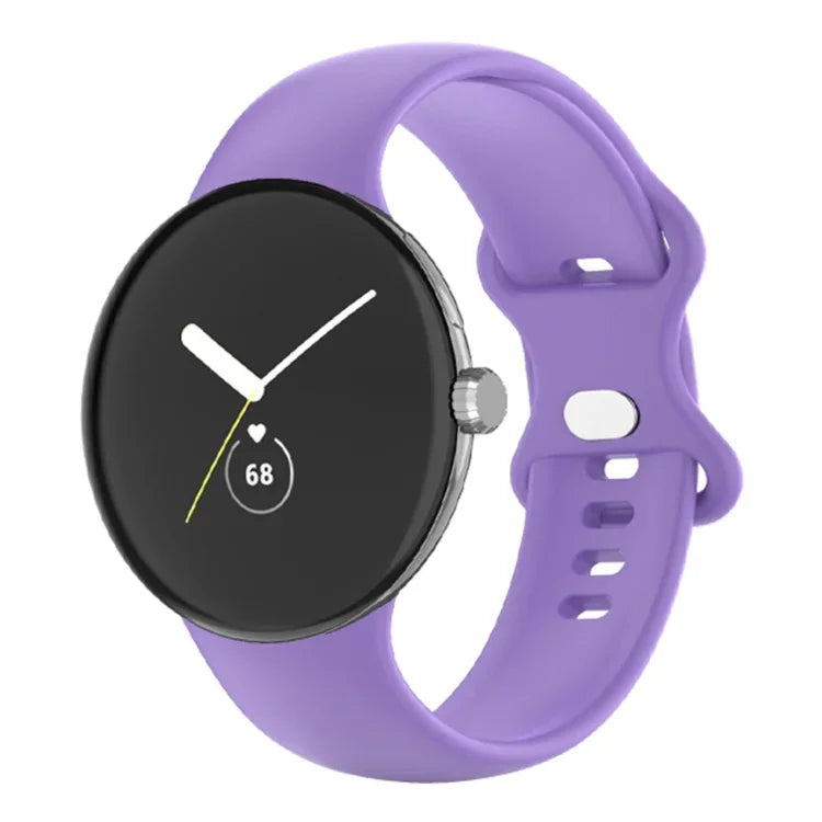 Dây đồng hồ silicone màu đơn cho Google Pixel Watch 4 / 3 / 2 / 1 41mm, Nam, Nữ