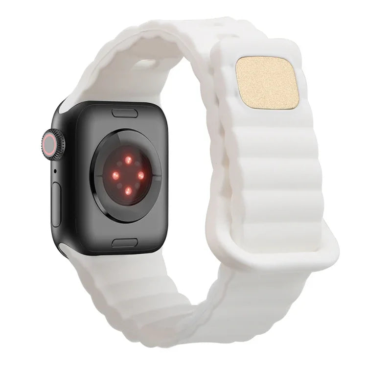 Dây đồng hồ silicone khóa cài ngược, cho Apple Watch Ultra 49mm / Series 8&7 45mm / SE 2&6&SE&5&4 44mm / 3&2&1 42mm, cho Apple Watch Series 8&7 41mm / SE 2&6&SE&5&4 40mm / 3&2&1 38mm