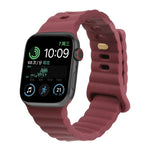 Dây đồng hồ silicone khóa cài ngược, cho Apple Watch Ultra 49mm / Series 8&7 45mm / SE 2&6&SE&5&4 44mm / 3&2&1 42mm, cho Apple Watch Series 8&7 41mm / SE 2&6&SE&5&4 40mm / 3&2&1 38mm