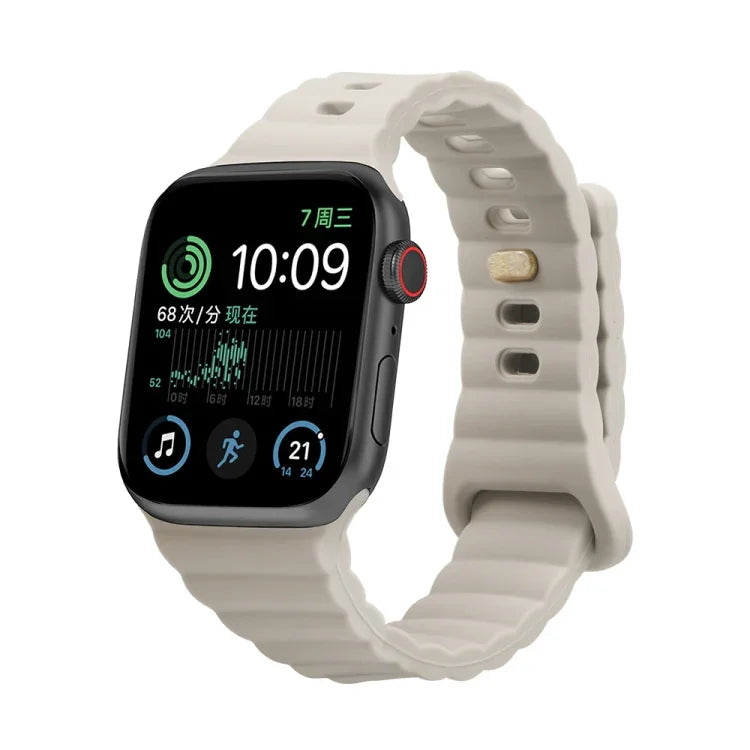 Dây đồng hồ silicone khóa cài ngược, cho Apple Watch Ultra 49mm / Series 8&7 45mm / SE 2&6&SE&5&4 44mm / 3&2&1 42mm, cho Apple Watch Series 8&7 41mm / SE 2&6&SE&5&4 40mm / 3&2&1 38mm