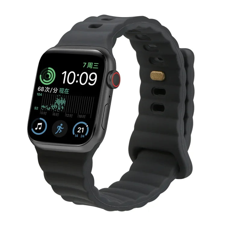 Dây đồng hồ silicone khóa cài ngược, cho Apple Watch Ultra 49mm / Series 8&7 45mm / SE 2&6&SE&5&4 44mm / 3&2&1 42mm, cho Apple Watch Series 8&7 41mm / SE 2&6&SE&5&4 40mm / 3&2&1 38mm