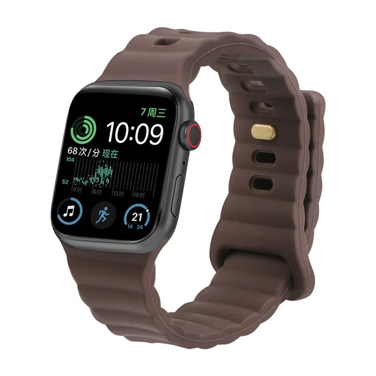 Dây đồng hồ silicone khóa cài ngược, cho Apple Watch Ultra 49mm / Series 8&7 45mm / SE 2&6&SE&5&4 44mm / 3&2&1 42mm, cho Apple Watch Series 8&7 41mm / SE 2&6&SE&5&4 40mm / 3&2&1 38mm