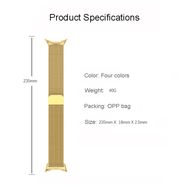 Dây đồng hồ kim loại thép không gỉ Milanese cho Google Pixel Watch