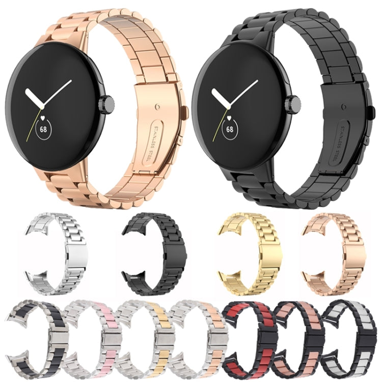 Dây đồng hồ kim loại thép không gỉ ba lớp cho Google Pixel Watch 4 / 3 / 2 / 1 41mm