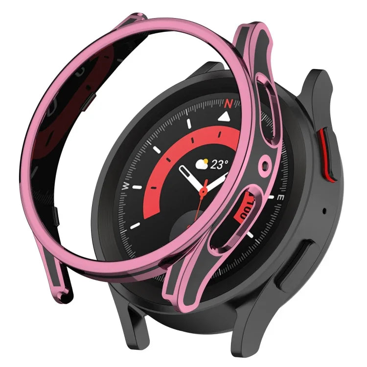 Ốp bảo vệ đồng hồ hai màu kiểu tượng treo kèm phim kính cường lực, dành cho Samsung Galaxy Watch5 Pro 45mm, Samsung Galaxy Watch5 40mm, Samsung Galaxy Watch5 44mm, Samsung Galaxy Watch4 40mm, Samsung Galaxy Watch4 44mm