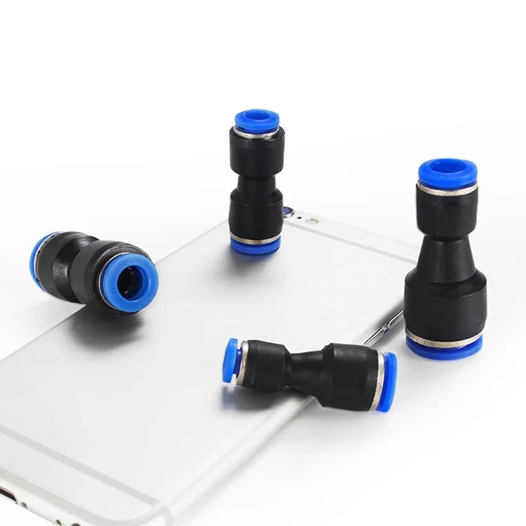 LAIZE 10 chiếc đầu nối nhanh khí nén giảm nhựa thẳng, PG6-4, PG8-4, PG8-6, PG10-6, PG10-8, PG12-8, PG12-10, PG16-12