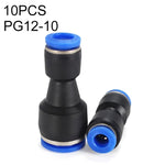 LAIZE 10 chiếc đầu nối nhanh khí nén giảm nhựa thẳng, PG6-4, PG8-4, PG8-6, PG10-6, PG10-8, PG12-8, PG12-10, PG16-12