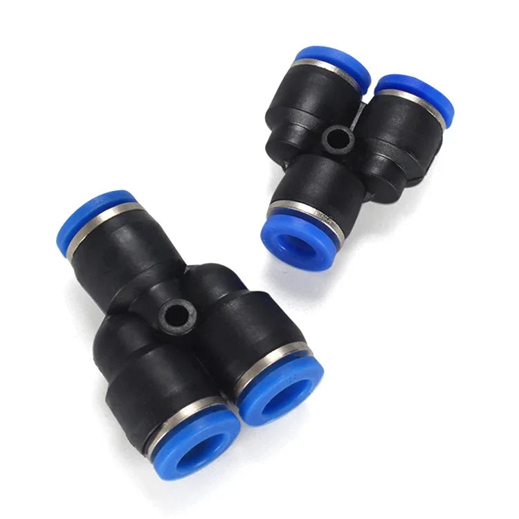 PY-14 LAIZE 2 chiếc đầu nối nhanh khí nén nhựa loại chữ Y giảm, PY-4 (10 chiếc), PY-6 (10 chiếc), PY-8 (10 chiếc), PY-10 (10 chiếc), PY-12 (10 chiếc), PY-14 (2 chiếc), PY-16 (2 chiếc)