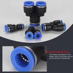 PY-14 LAIZE 2 chiếc đầu nối nhanh khí nén nhựa loại chữ Y giảm, PY-4 (10 chiếc), PY-6 (10 chiếc), PY-8 (10 chiếc), PY-10 (10 chiếc), PY-12 (10 chiếc), PY-14 (2 chiếc), PY-16 (2 chiếc)