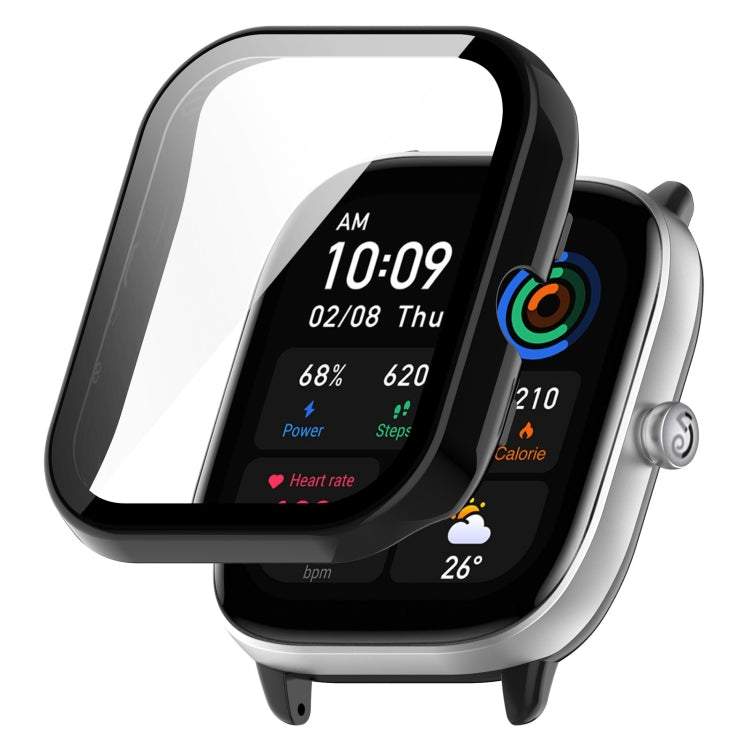 PC + Tempered Glass Integrated Protective Watch Case, For Amazfit GTS4 Mini