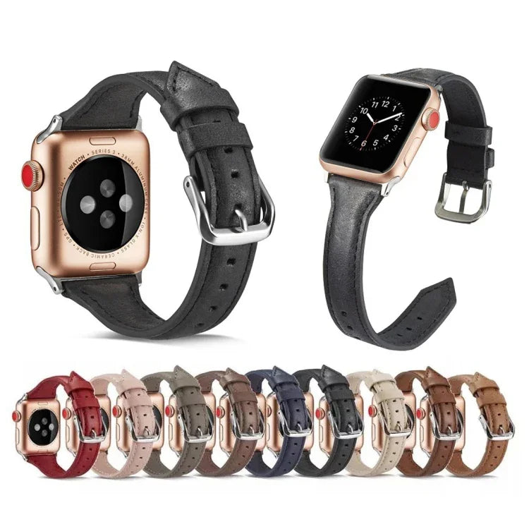 Dây đeo đồng hồ thay thế bằng da mỏng, Dành cho Apple Watch 5/4 44mm & 3/2/1 42mm, Dành cho Apple Watch 5/4 40mm & 3/2/1 38mm