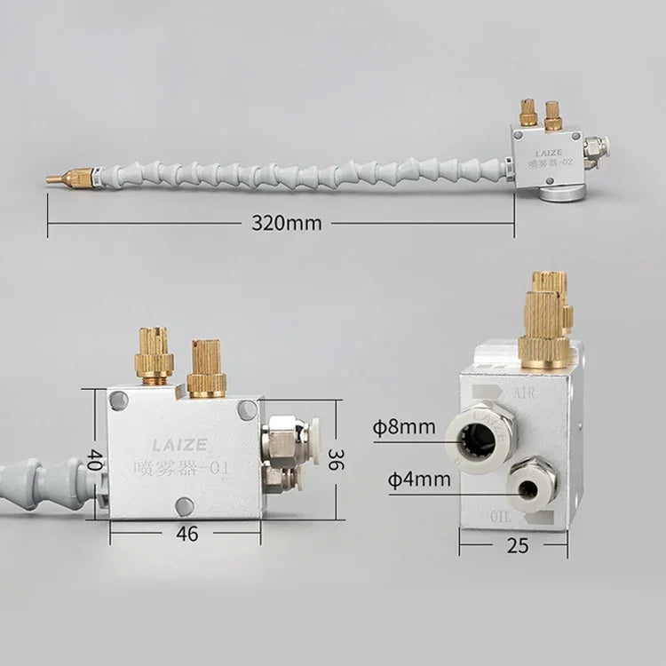 Máy phun sương làm mát bôi trơn CNC tiện khắc, Không có đế từ, Có đế từ