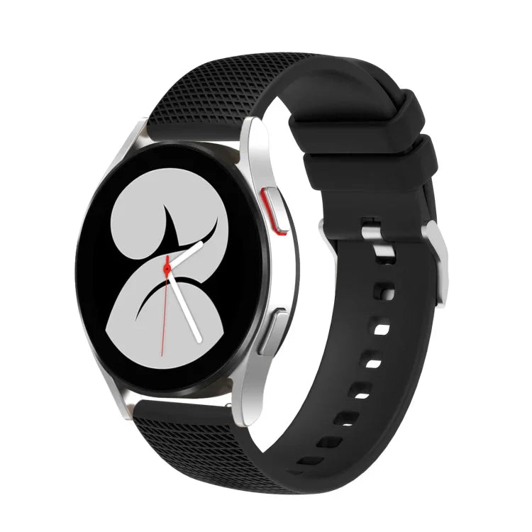 Dây đồng hồ silicone khóa bạc 20mm có vết lõm, cho Samsung Galaxy Watch5 40mm/44mm / Watch5 Pro