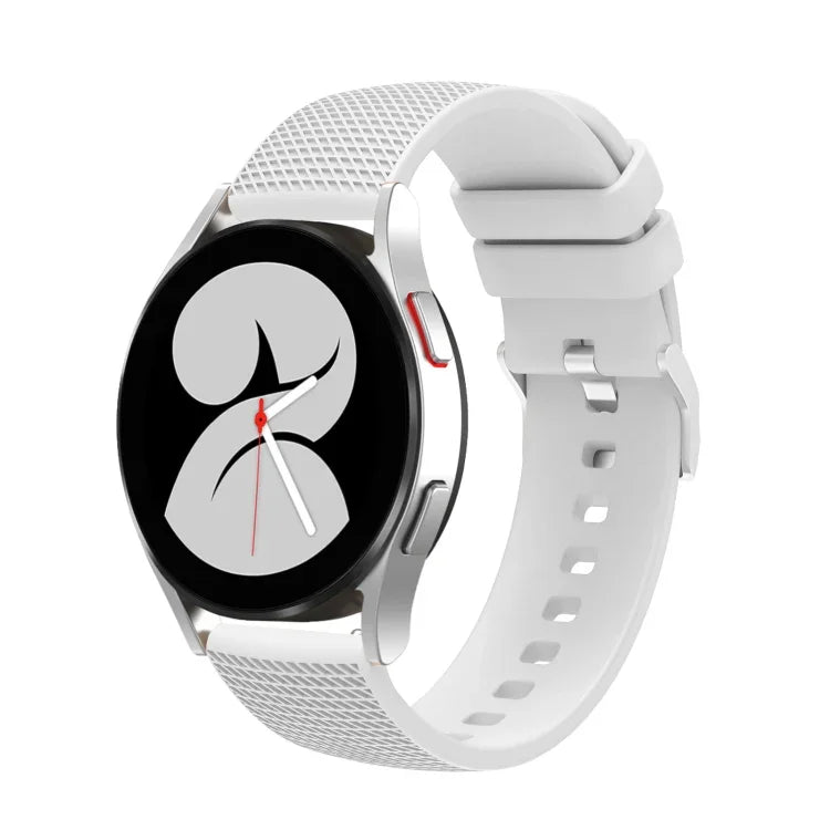 Dây đồng hồ silicone khóa bạc 20mm có vết lõm, cho Samsung Galaxy Watch5 40mm/44mm / Watch5 Pro
