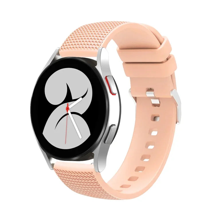 Dây đồng hồ silicone khóa bạc 20mm có vết lõm, cho Samsung Galaxy Watch5 40mm/44mm / Watch5 Pro
