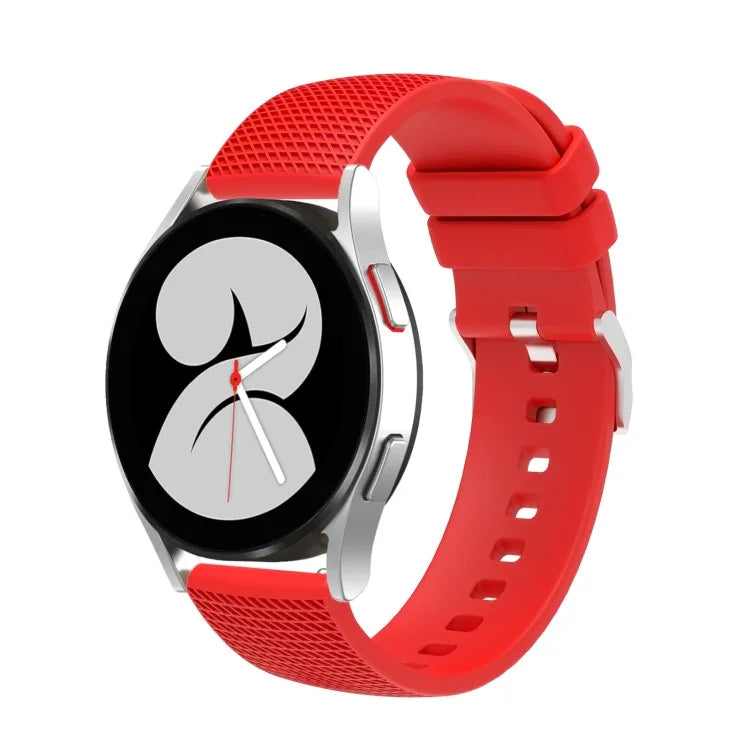 Dây đồng hồ silicone khóa bạc 20mm có vết lõm, cho Samsung Galaxy Watch5 40mm/44mm / Watch5 Pro