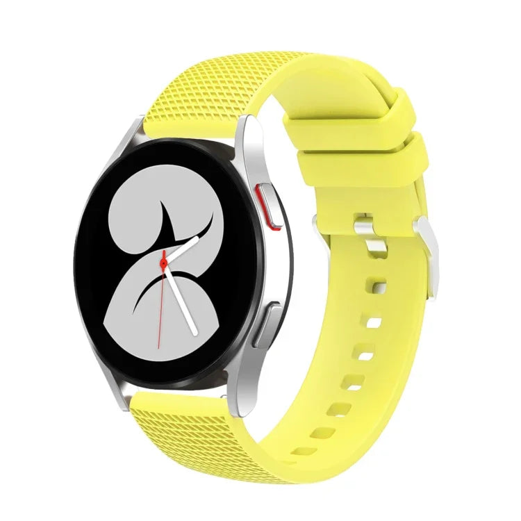 Dây đồng hồ silicone khóa bạc 20mm có vết lõm, cho Samsung Galaxy Watch5 40mm/44mm / Watch5 Pro