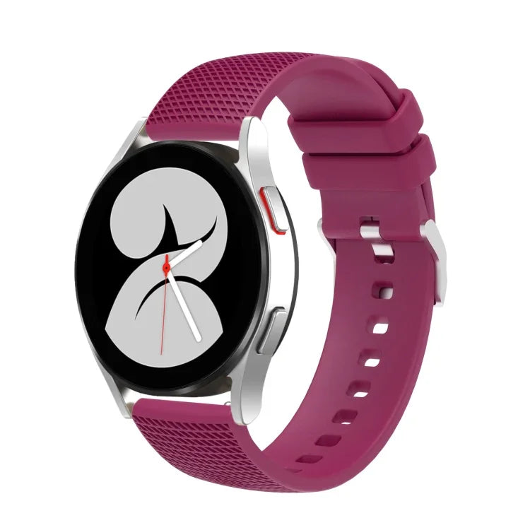 Dây đồng hồ silicone khóa bạc 20mm có vết lõm, cho Samsung Galaxy Watch5 40mm/44mm / Watch5 Pro