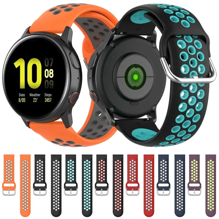 Dây đeo đồng hồ thể thao hai màu khóa 20mm, dành cho Huawei Watch GT2 42MM, dành cho Galaxy Watch Active2 / Active