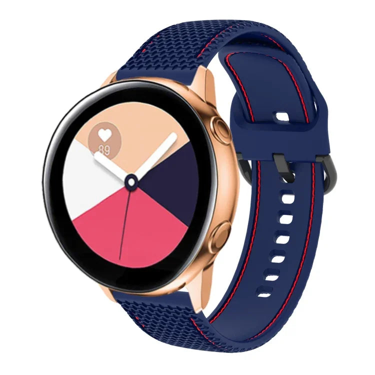 Dây đồng hồ silicone may hai màu, cho Samsung Galaxy Watch5 40mm/44mm / Watch5 Pro