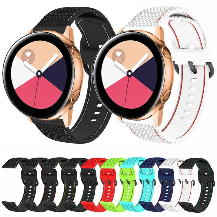 Dây đồng hồ silicone may hai màu, cho Samsung Galaxy Watch5 40mm/44mm / Watch5 Pro