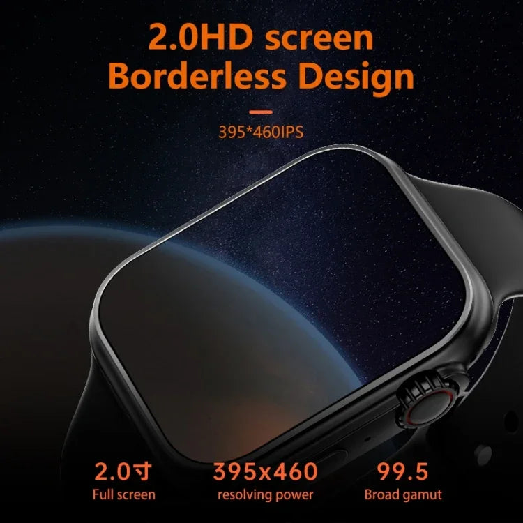 Đồng hồ thông minh WS8 Pro màn hình cảm ứng toàn phần IPS 2.0 inch, Chống nước IP67 Hỗ trợ theo dõi nhịp tim & oxy trong máu / Chế độ thể thao