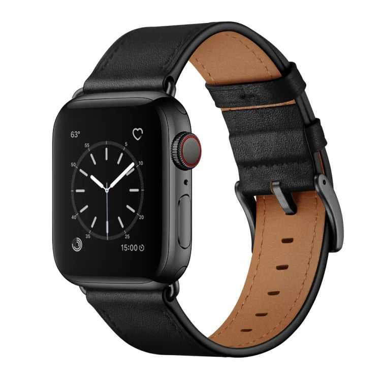 Dây đồng hồ da bò thật cổ điển, dành cho Apple Watch Ultra 49mm / Series 8&7 45mm / SE 2&6&SE&5&4 44mm / 3&2&1 42mm, dành cho Apple Watch Series 8&7 41mm / SE 2&6&SE&5&4 40mm / 3&2&1 38mm