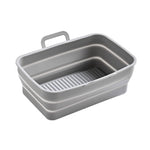 Rectangular Double Pull Basket Foldable Silicone Air Fryer Baking Pan