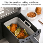 Rectangular Double Pull Basket Foldable Silicone Air Fryer Baking Pan