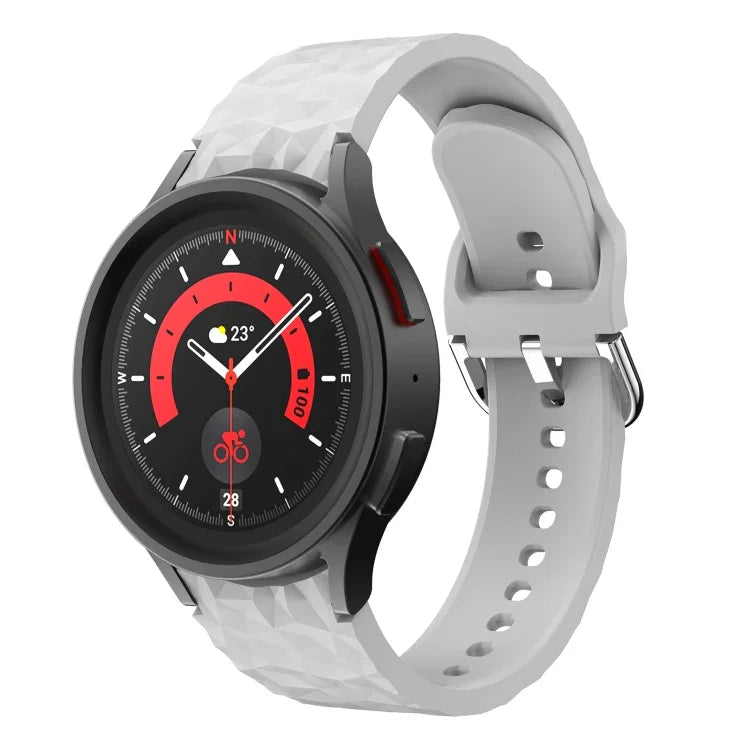 Dây đồng hồ silicone họa tiết hình thoi, cho Samsung Galaxy Watch 5 / Watch 5 Pro