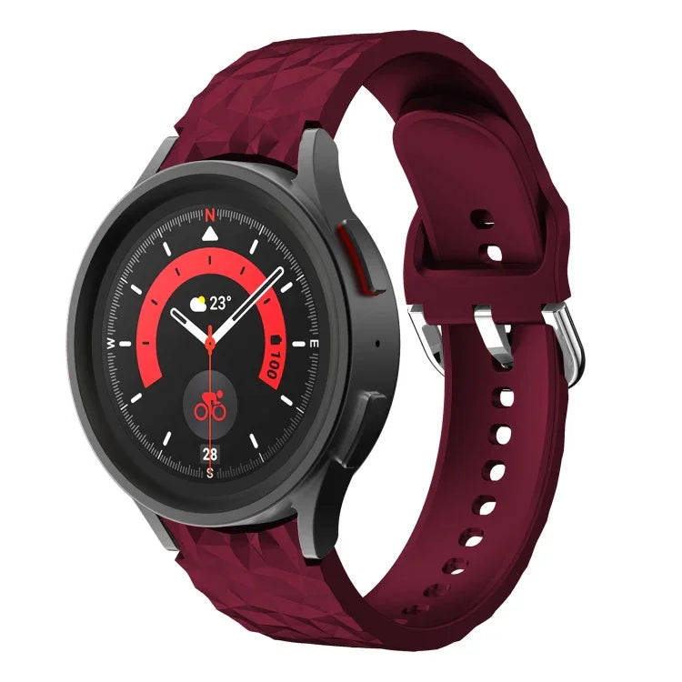 Dây đồng hồ silicone họa tiết hình thoi, cho Samsung Galaxy Watch 5 / Watch 5 Pro