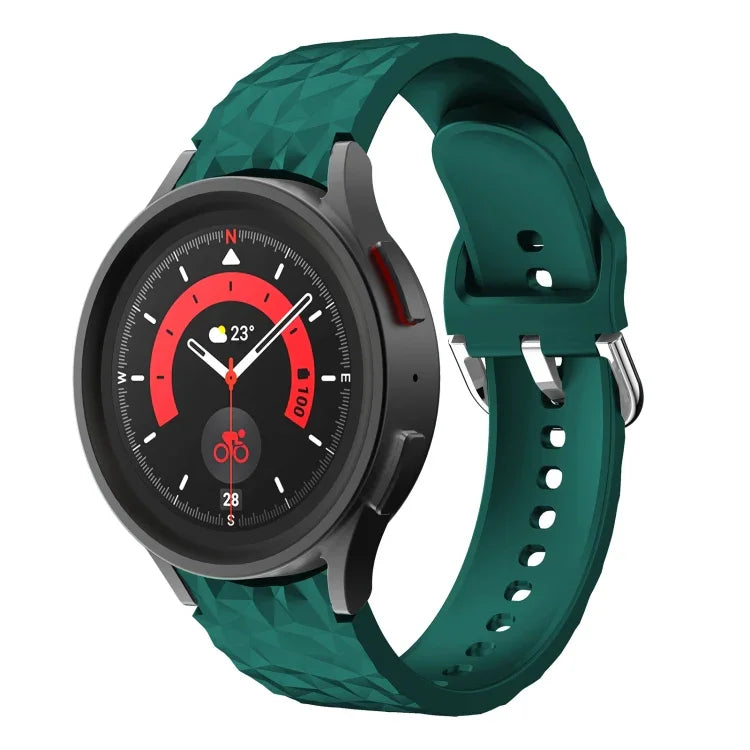 Dây đồng hồ silicone họa tiết hình thoi, cho Samsung Galaxy Watch 5 / Watch 5 Pro