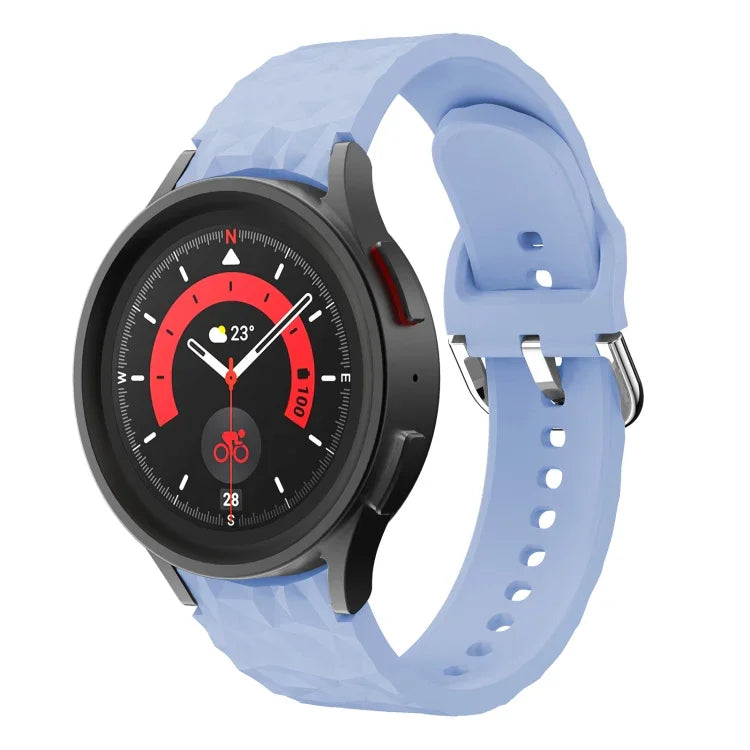Dây đồng hồ silicone họa tiết hình thoi, cho Samsung Galaxy Watch 5 / Watch 5 Pro