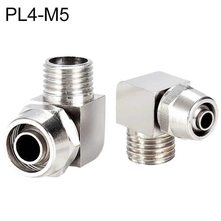 PL8-02 Đầu nối nhanh ren cái khóa ống đồng mạ niken LAIZE, PL4-M5, PL4-01, PL4-02, PL6-M5, PL6-01, PL6-02, PL8-01, PL8-02