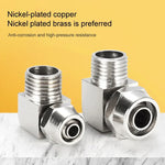 PL8-02 Đầu nối nhanh ren cái khóa ống đồng mạ niken LAIZE, PL4-M5, PL4-01, PL4-02, PL6-M5, PL6-01, PL6-02, PL8-01, PL8-02