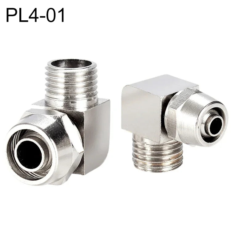 PL8-02 Đầu nối nhanh ren cái khóa ống đồng mạ niken LAIZE, PL4-M5, PL4-01, PL4-02, PL6-M5, PL6-01, PL6-02, PL8-01, PL8-02