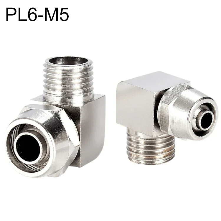 PL8-02 Đầu nối nhanh ren cái khóa ống đồng mạ niken LAIZE, PL4-M5, PL4-01, PL4-02, PL6-M5, PL6-01, PL6-02, PL8-01, PL8-02