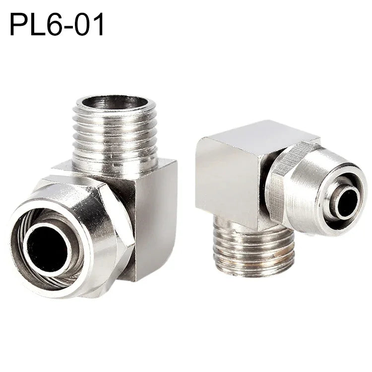 PL8-02 Đầu nối nhanh ren cái khóa ống đồng mạ niken LAIZE, PL4-M5, PL4-01, PL4-02, PL6-M5, PL6-01, PL6-02, PL8-01, PL8-02