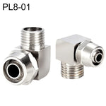 PL8-02 Đầu nối nhanh ren cái khóa ống đồng mạ niken LAIZE, PL4-M5, PL4-01, PL4-02, PL6-M5, PL6-01, PL6-02, PL8-01, PL8-02