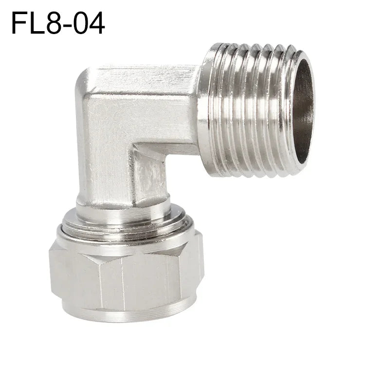 Đầu nối cái khóa xoay nhanh ống đồng mạ niken LAIZE, FL8-03, FL8-04, FL10-03, FL10-04, FL12-02, FL12-03, FL12-04