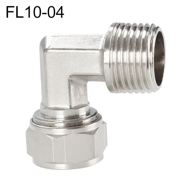 Đầu nối cái khóa xoay nhanh ống đồng mạ niken LAIZE, FL8-03, FL8-04, FL10-03, FL10-04, FL12-02, FL12-03, FL12-04