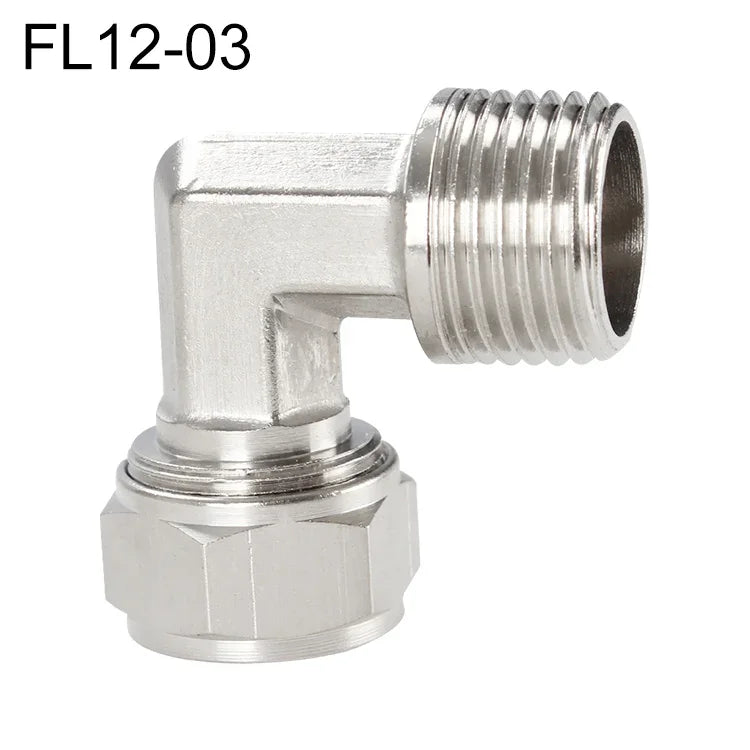 Đầu nối cái khóa xoay nhanh ống đồng mạ niken LAIZE, FL8-03, FL8-04, FL10-03, FL10-04, FL12-02, FL12-03, FL12-04