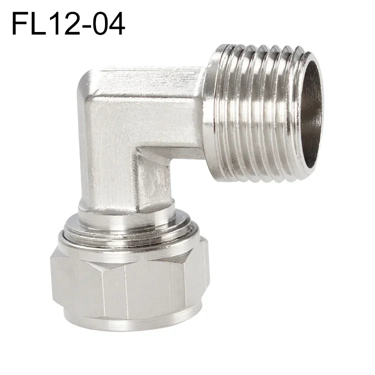 Đầu nối cái khóa xoay nhanh ống đồng mạ niken LAIZE, FL8-03, FL8-04, FL10-03, FL10-04, FL12-02, FL12-03, FL12-04