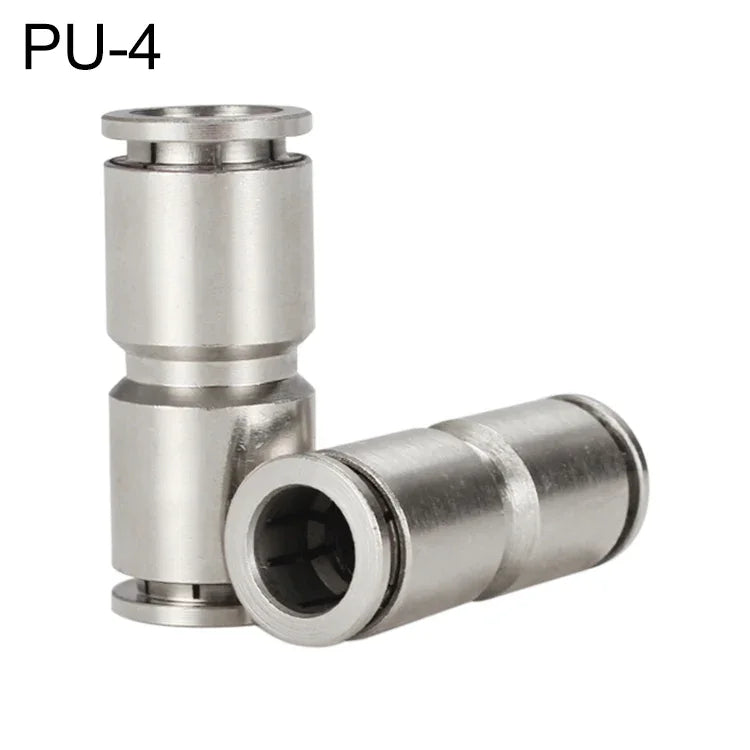 Đầu nối nhanh thẳng khí nén ống đồng mạ niken LAIZE, PU-4, PU-6, PU-8, PU-10, PU-12, PU-14, PU-16