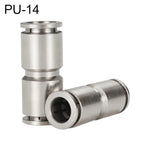 Đầu nối nhanh thẳng khí nén ống đồng mạ niken LAIZE, PU-4, PU-6, PU-8, PU-10, PU-12, PU-14, PU-16