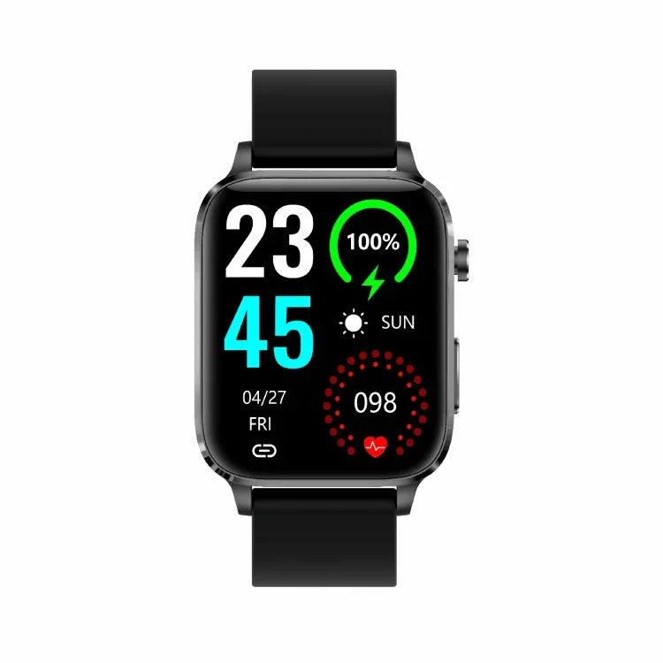 Đồng hồ thông minh F100 màn hình vuông HD 1.7 inch dây TPU Hỗ trợ theo dõi nhiệt độ cơ thể / oxy trong máu, Dây TPU (Đen), Dây TPU (Đỏ), Dây TPU (Xanh dương)