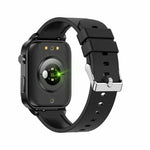 Đồng hồ thông minh F100 màn hình vuông HD 1.7 inch dây TPU Hỗ trợ theo dõi nhiệt độ cơ thể / oxy trong máu, Dây TPU (Đen), Dây TPU (Đỏ), Dây TPU (Xanh dương)