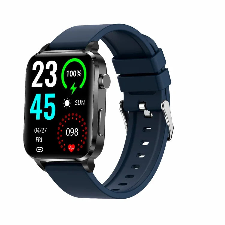 Đồng hồ thông minh F100 màn hình vuông HD 1.7 inch dây TPU Hỗ trợ theo dõi nhiệt độ cơ thể / oxy trong máu, Dây TPU (Đen), Dây TPU (Đỏ), Dây TPU (Xanh dương)